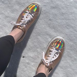 Rose Gold J/Slides Sneakers